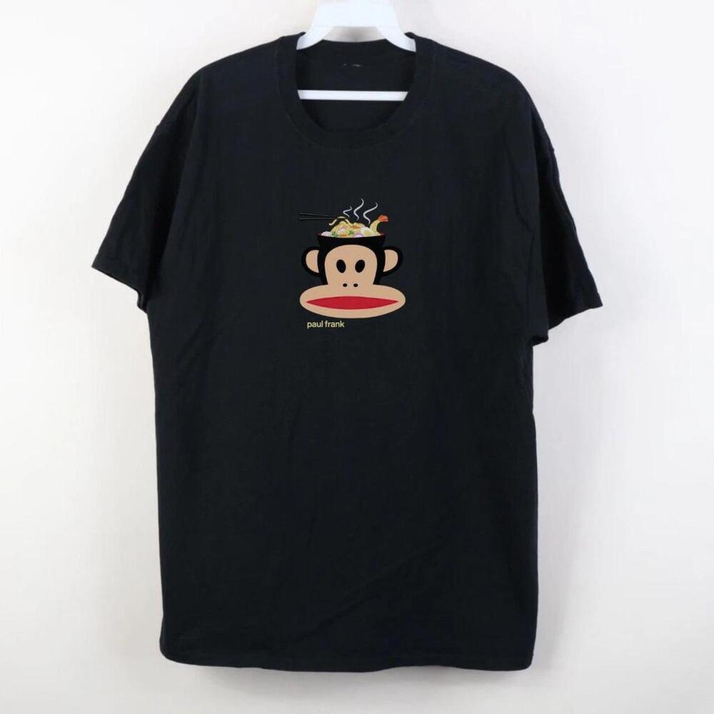 Paul Frank Black T-Shirt With Noodle Design